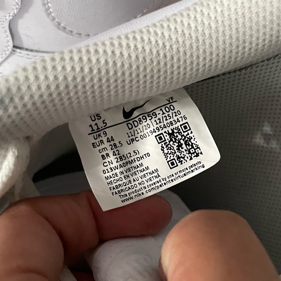 Women’s Nike Air Force 1 low 07 white/white size 11.5/ men’s size 10 - Picture 11 of 11